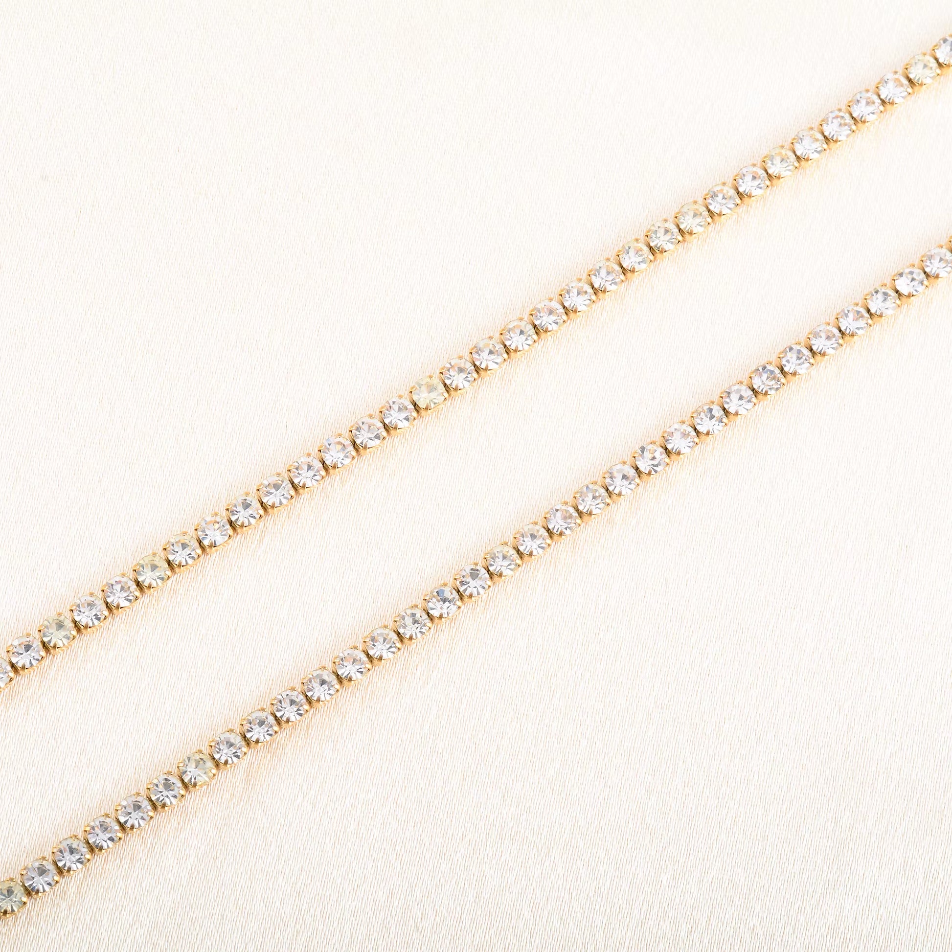 Stainless Steel Rhinestone Necklace for Women Cubic Zirconia Tennis Chain Ladies Crystal Choker Minimalism Jewelry Accessories